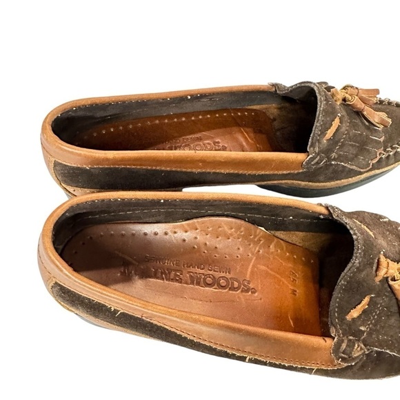 Maine Woods Brown Leather Upper Loafers with Tassle‎ Women's Size 7M - Picture 7 of 12
